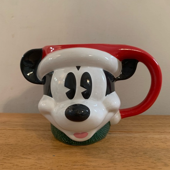 Disney Other - Disney Parks Christmas Mickey Mouse Figural Mug NEW